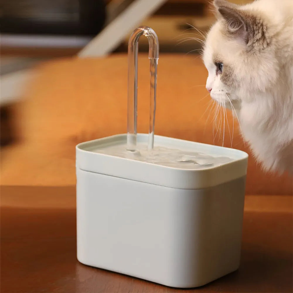 Daily Use Ultra-Quiet Cat Water Fountain Filter Smart Automatic Pet Dog Water Dispenser & Burnout Prevention Pump1.5L Recirculate Filtring