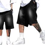 Loose Denim Shorts Black - Image 3