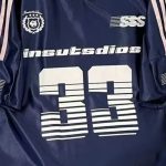 Navy Pink Football Jersey Tee - Image 2