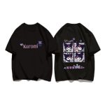 Kuromi Cartoon T Shirt Black