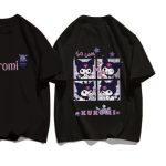 Kuromi Cartoon T Shirt Black - Image 2